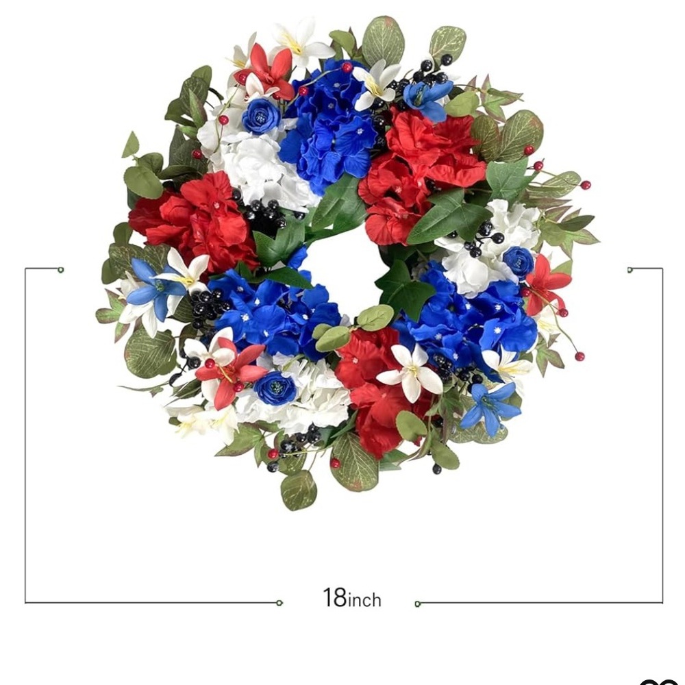 🇺🇸 Patriotic Wreath NIB - Picture 4 of 8